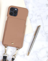 i-Phone Leder HANDYHÜLLE, LOU,  CAMEL