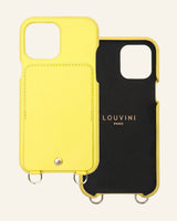 i-Phone Leder HANDYHÜLLE, LOU,  gelb