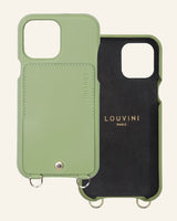 i-Phone Leder HANDYHÜLLE, LOU,  grün