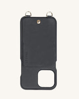 i-Phone Leder HANDYHÜLLE, LOU,  schwarz