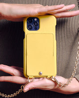 i-Phone Leder HANDYHÜLLE, LOU,  gelb