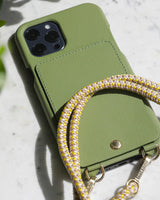 i-Phone Leder HANDYHÜLLE, LOU,  grün