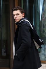 Schal aus Zegna Baruffa Garn, navy-striped