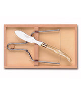 Laguiole Foie Gras Geschenkset, Horn, Buchenholzschatulle