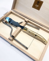 Laguiole Foie Gras Geschenkset, Horn, Buchenholzschatulle