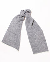 Schal aus italienischem Woll-Flauschgarn, Windmühlen-Jacquard, unisex, navy