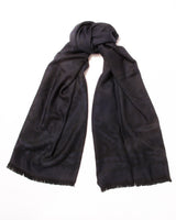 Schal aus Zegna Baruffa Garn, Kachel-Jaquard, unisex, black-navy