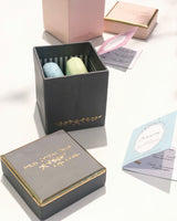 Macaron Seifen in edler 2er Cartonage, grau