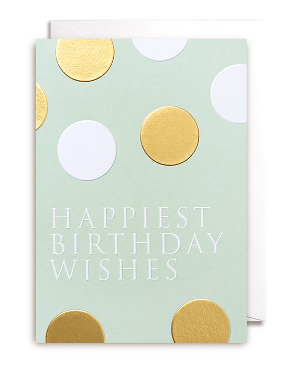 Grußkarte Geburtstag, "HappiestBirthday Wishes", unisex