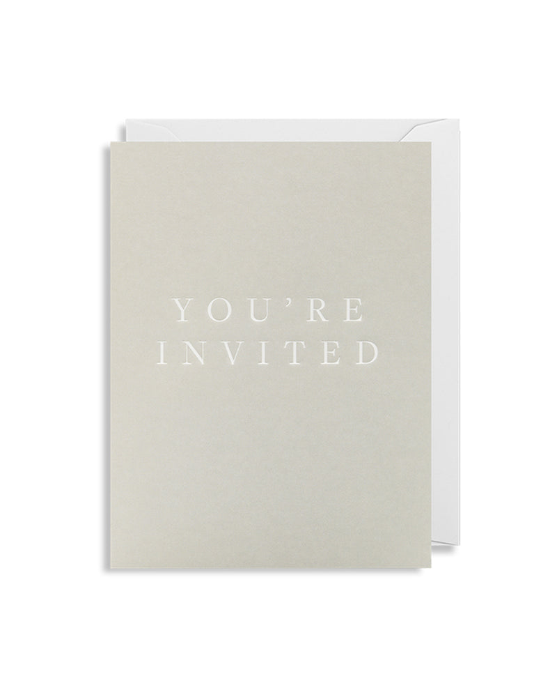 Einladungskarte, "You're Invited", hellgrün