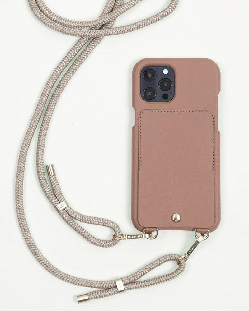 i-Phone Leder HANDYHÜLLE, LOU,  CAMEL