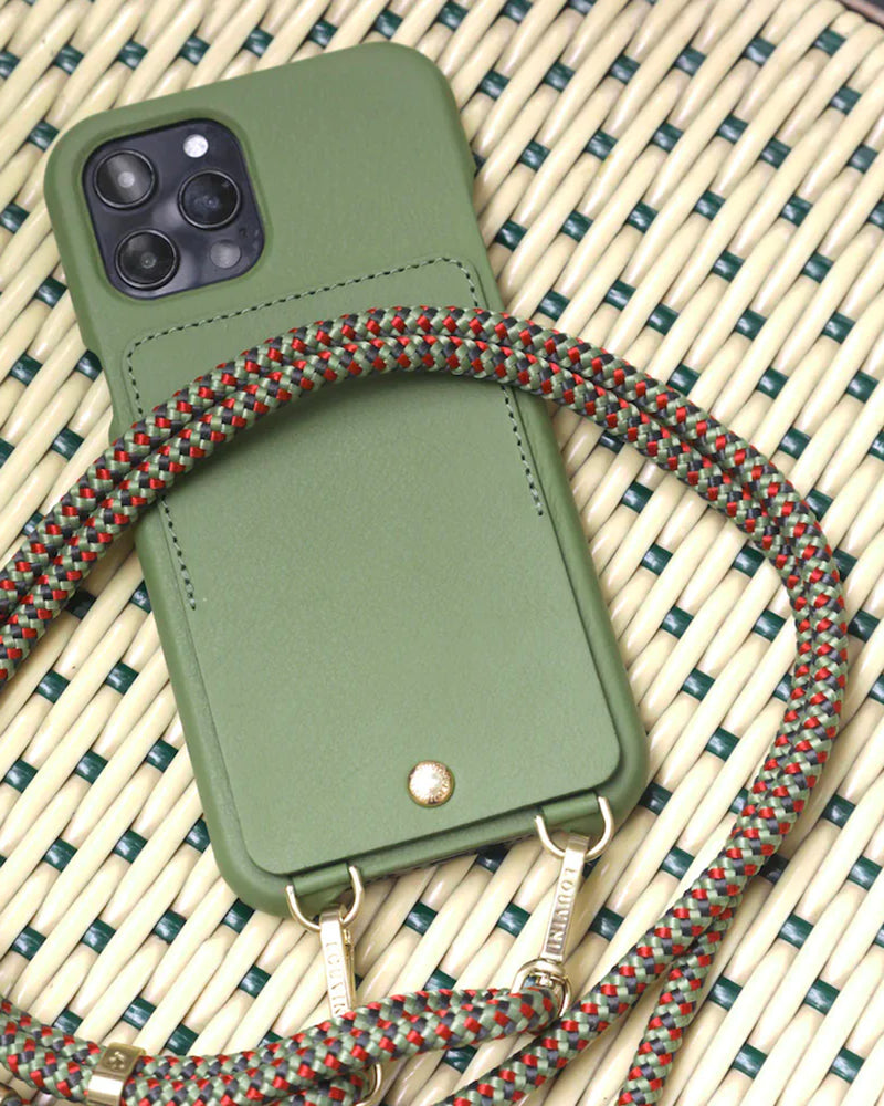 i-Phone Leder HANDYHÜLLE, LOU,  grün