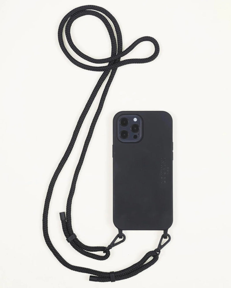 i-Phone Leder HANDYHÜLLE, LOU,  schwarz
