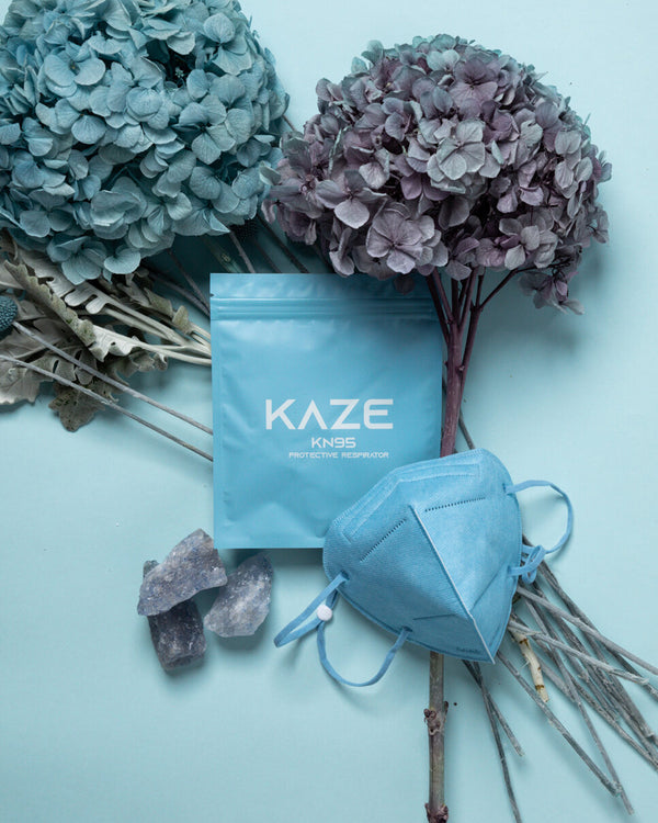KAZE - zertifizierte FFP2 Maske - powder blue
