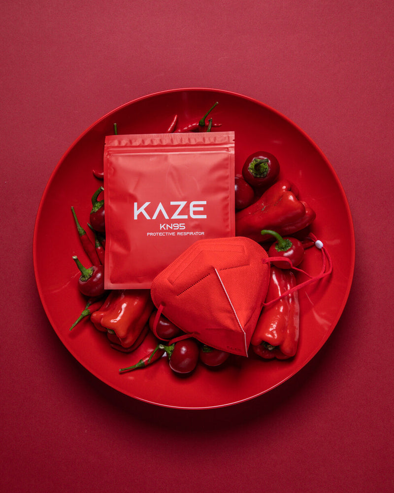KAZE - zertifizierte FFP2 Maske - racing red