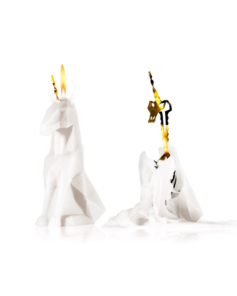 Unicorn candle PyroPet EINAR, white
