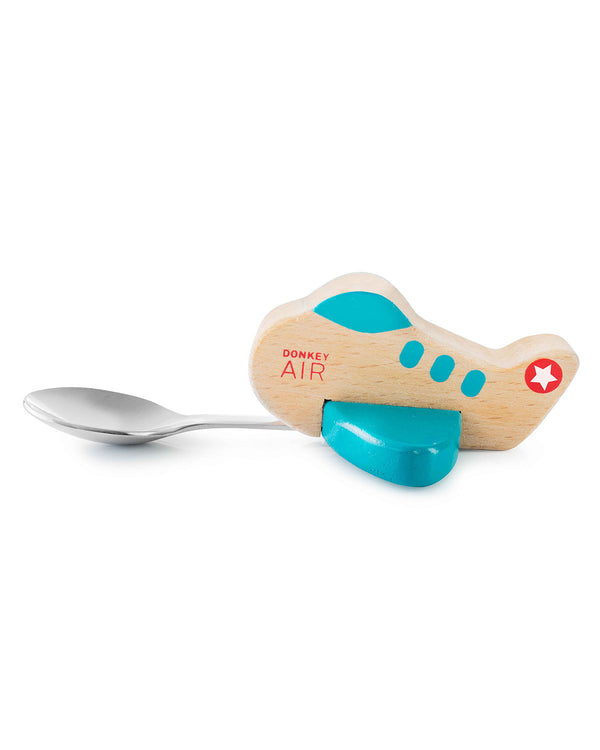 Children's spoon airplane, blue