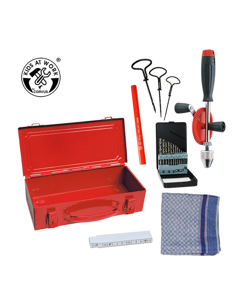 Tool box 8 pieces, red