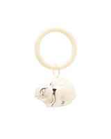 Teething ring - rattle rabbit, silver plated
