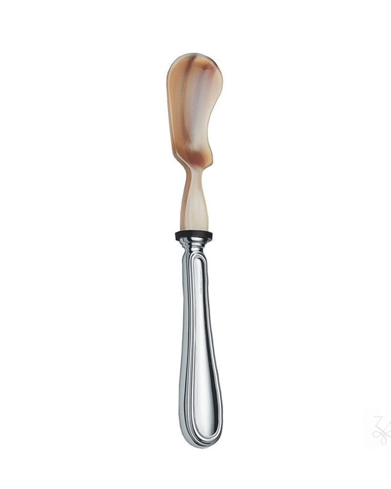 Caviar spoon, 925 sterling silver with horn