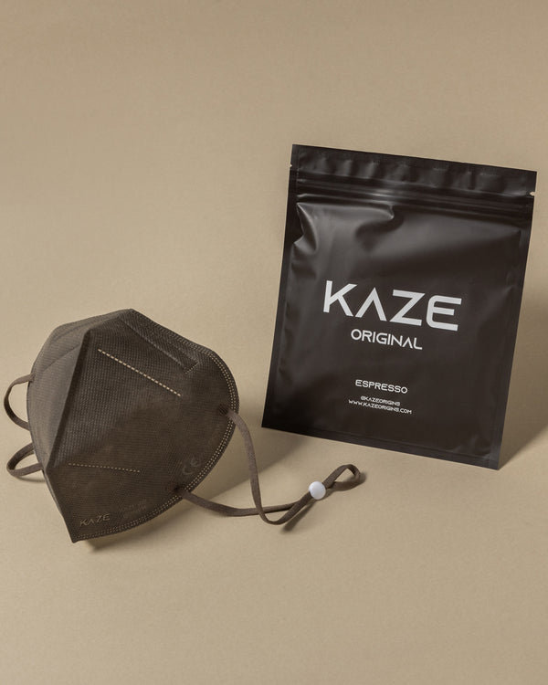 KAZE - zertifizierte FFP2 Maske - espresso