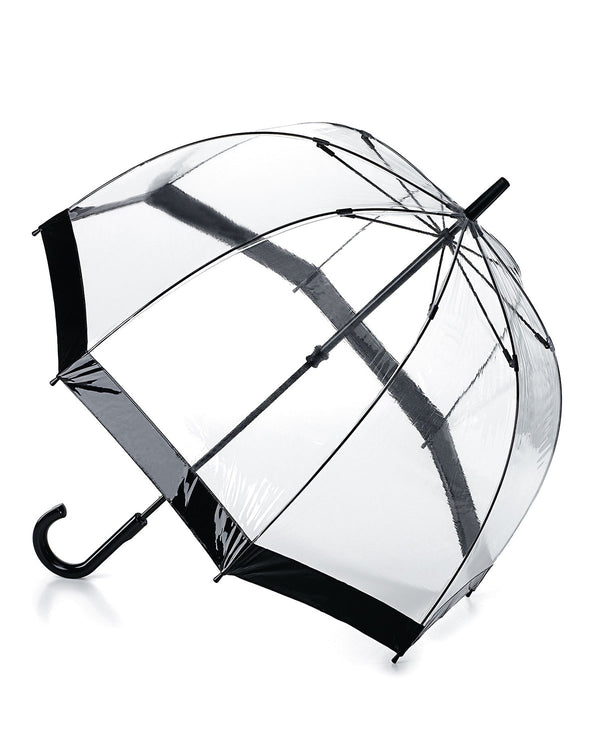 Damen Regenschirm Birdcage , schwarz