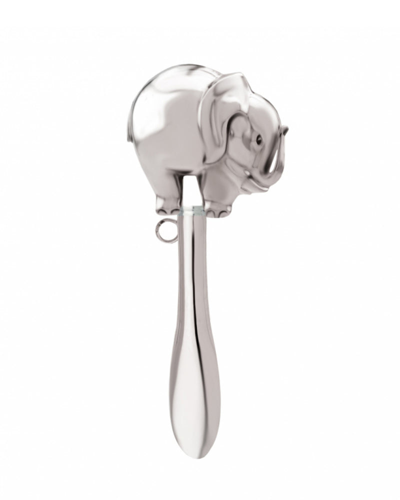 Baby rod rattle, Elephant, 925 sterling silver
