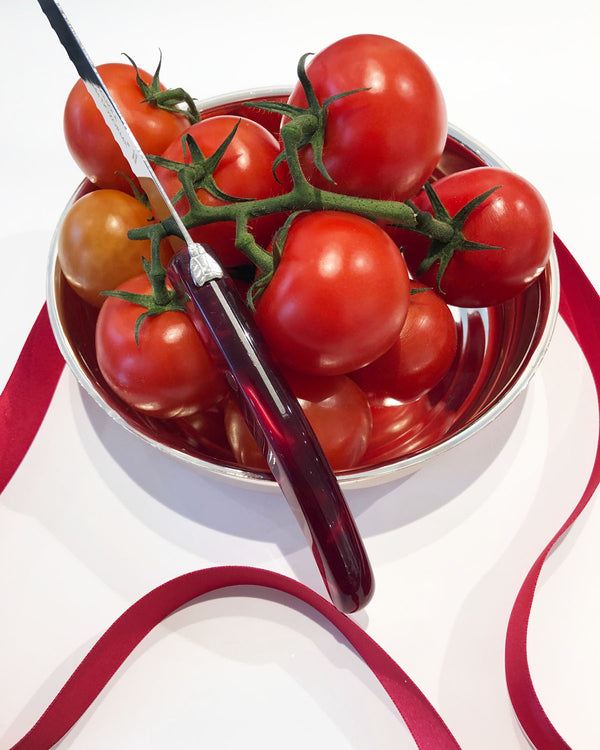Tomatenmesser, Buchenholz-Schatulle