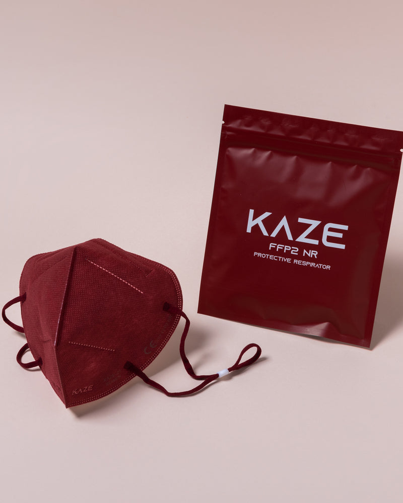 KAZE - zertifizierte FFP2 Maske - Maroon