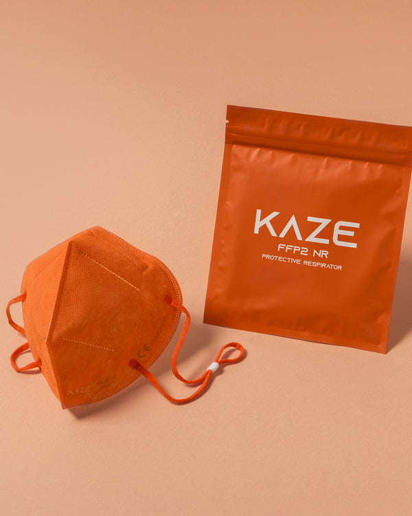 KAZE - zertifizierte FFP2 Maske - citrus orange
