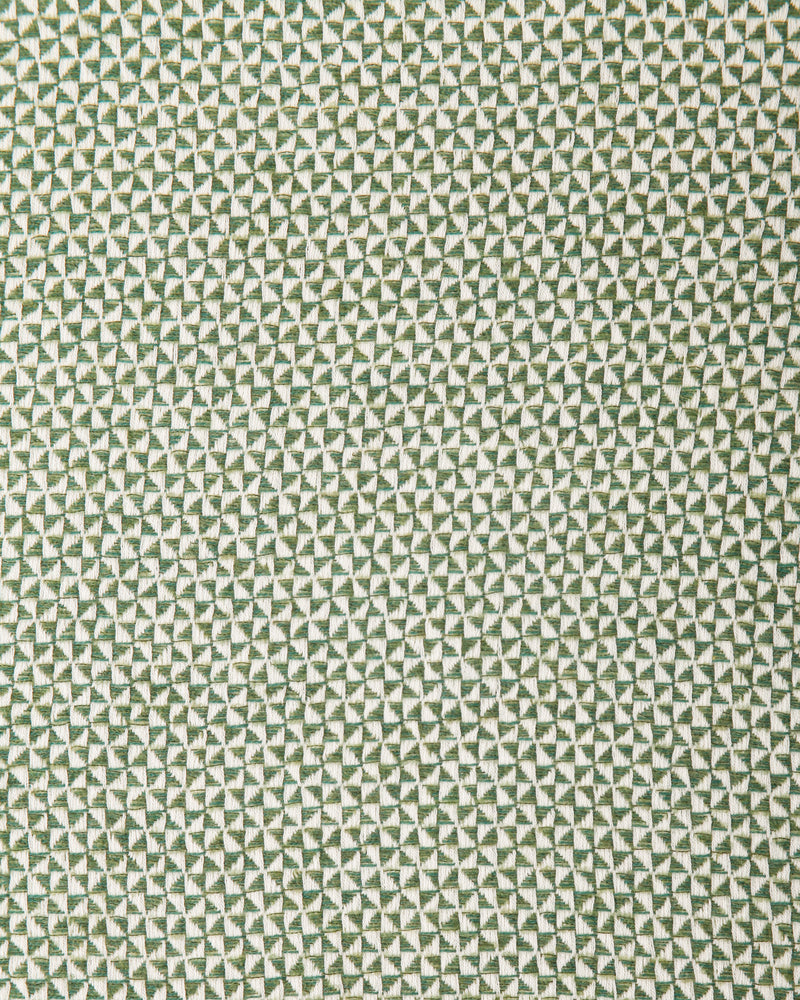 Schal aus italienischem Woll-Flauschgarn, Windmühlen-Jacquard, unisex, green
