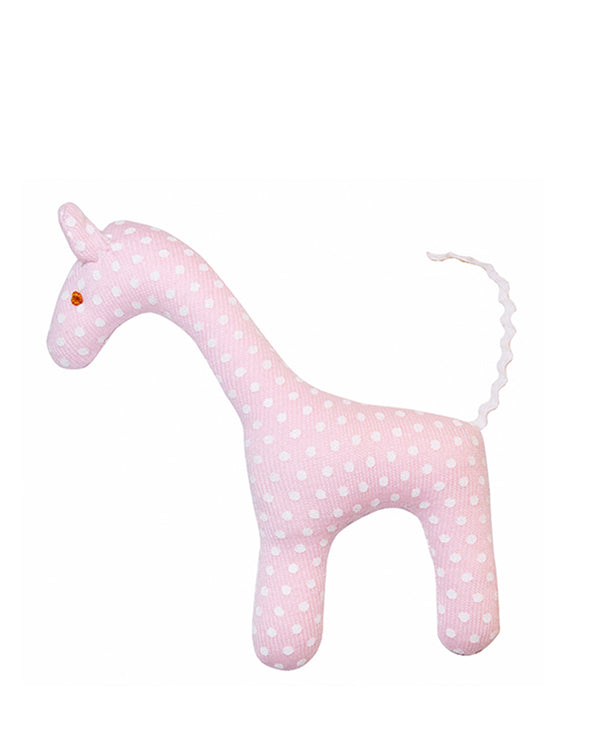 Giraffe, pink, white dots