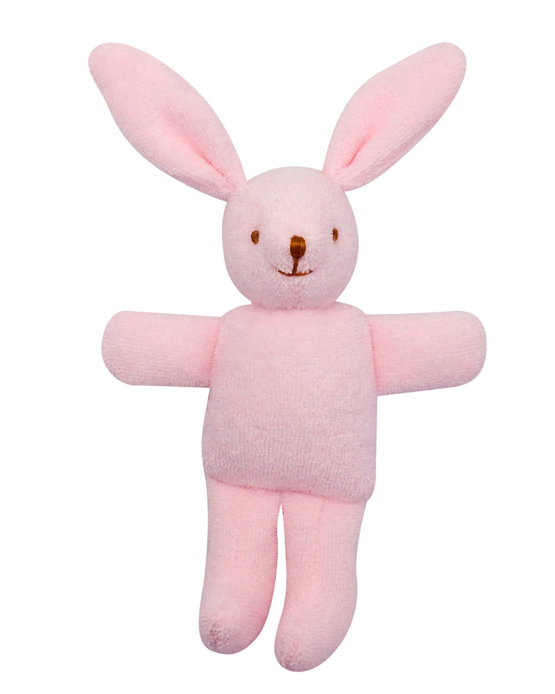 Cuddly bunny rattle, pink