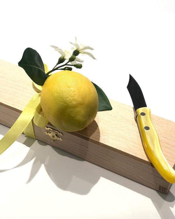 Lemon knife, beech wood box