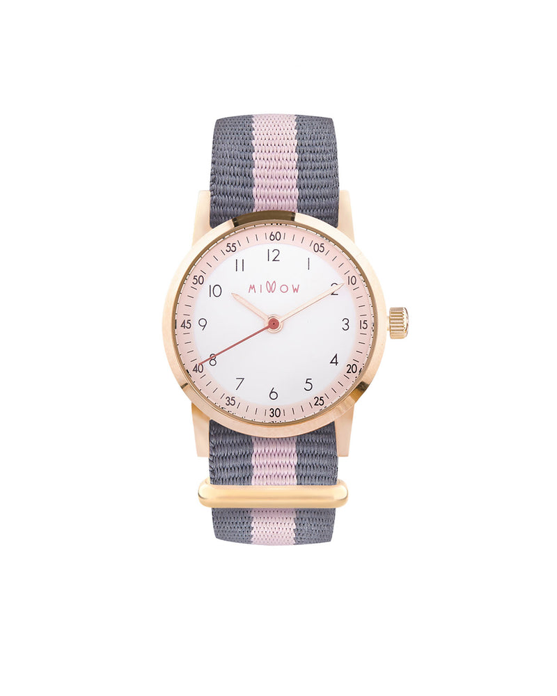 My first Watch, Farbe rosé/grau gestreift Roségold