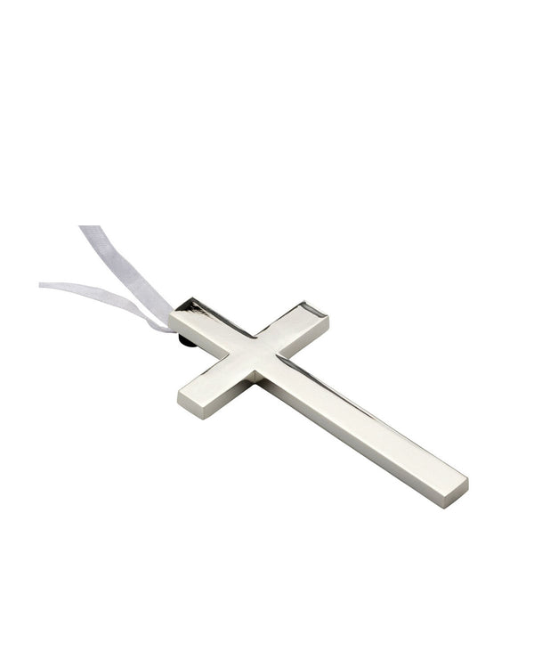 Smooth wall cross, silver-plated